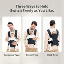 Baby Sling Carrier,4-in-1 Ergonomic Baby Backpack Front Carrier,Newborn to Toddler Wrap Lightweight Adjustable Baby Sling,DarkBlue by TinyTreasures Baby Boutique