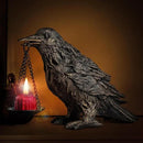 Gothic Home Decor Fake Crow Light Holder Raven Lamp Tealight Candle Holder Resin Statue Half Gold by CozyNest Decor