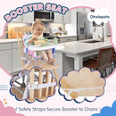 Portable Booster Seat, Toddler Baby Seat with Tray for Dining Table Compact Floor Chair for Camping Lawn Beach Babies Travel 6-36 Months by TinyTreasures Baby Boutique
