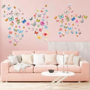 Glow in The Dark Butterfly Flower Wall Decals Glowing Luminous Butterflies Removable Self-Adhesive Wall Stickers for Girls Bedroom Nursery Living Room Decor 4 Sheets (Butterfly 3) by CozyNest Decor
