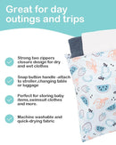 ALVABABY 3 Cloth Diaper Wet Dry Bags Waterproof Reusable with Two Zippered Pockets Travel Beach Pool Daycare Soiled Baby Items Yoga Gym Bag for Swimsuits or Wet Clothes Small Medium Large 3L-ZM29 by TinyTreasures Baby Boutique