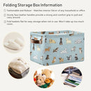 Multi-purpose Storage Basket Bin Cute Dog Puppy Organizer Collapsible Shelf Basket Cube with Handle for Nursery Bedroom Bathroom by TinyTreasures Baby Boutique
