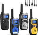 Wishouse Walkie Talkies for Adults Long Range-Rechargeable 4 Pack 2 Way Radios, Hiking Accessories Camping Gear Xmas Birthday Gift for Kids Family with Lamp,SOS Siren,NOAA Weather Alert,Easy to Use by TinyTreasures Baby Boutique