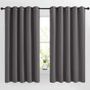 NICETOWN Blackout Curtains Panels for Bedroom - 3 Pass Microfiber Noise Reducing Thermal Insulated Solid Ring Top Blackout Window Drapes (2 Panels, 66 x 66 Inch, Gray) by TinyTreasures Baby Boutique