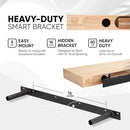 Homeforia Black Floating Shelves 36 inches Long, High End Solid Real Wood 36 inch Floating Shelf for Wall Mounted, Black Wooden 36in Floating Shelves, Heavy Duty Bracket, 36 X 6.5 X 1.75 in, Set of 2 by CozyNest Decor