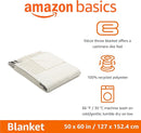 Amazon Basics Room Decor Throw Blanket, Lightweight and Cozy in Polyester, Ivory With Blue Cross-check Pattern, 50"x 60" by CozyNest Decor