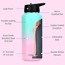DRINCO Stainless Steel Water Bottle Spout Lid Vacuum Insulated Double Wall Water Bottle Wide Mouth (40oz 32oz 22oz 18oz 14oz) Leak Proof Keeps Cold or Hot (32 oz, 32oz Macaron) by CozyNest Decor