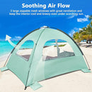 NXONE Beach Tent Sun Shade Shelter for 3/4/6 Person Person with UV Protection, Extended Floor, 3 Mesh Roll Up Windows & 8.0/8.5mm Fiberglass Rods丨Carry Bag Included by TinyTreasures Baby Boutique