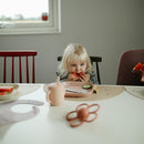 mushie Square Dinnerware Plates for Kids | Made in Denmark, Set of 2 (Blush) by TinyTreasures Baby Boutique