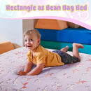 COMAX Kids Bean Bag Chair Turn into Beanbag Bed, Toddler Bean Chair for Girl Boy Sleeping, Lazy Children Bean Bags with Filler, Convertible Child Floor Mattress, Purple Butterfly by TinyTreasures Baby Boutique
