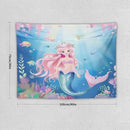 HZOHNAGO Mermaid Girls Tapestry Watercolor Mermaid Princess Pattern Printed Wall Tapestry Wall Hanging for Bedroom Living Room Dorm 40" W x 30" H by CozyNest Decor