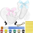 Baby Handprint Footprint Keepsake Ornament Kit, Personalized Baby Foot Printing Kit for Newborn Clay Impression Handmade DIY Imagination to Create by TinyTreasures Baby Boutique