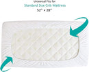 Waterproof Crib Mattress Protector 2 Pack Fitted Crib Sheets Cover Toddler Bed Mattress Pad Protector for Boys Girls, Skin-Friendly & 100% Absorbent Machine Wash by TinyTreasures Baby Boutique