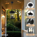 Classic Outdoor Hanging Lantern – Weather-Resistant, Stylish, Matte Black Finish, Clear Seeded Glass and Functional, Extra Large Size by GreenHaven Gardens
