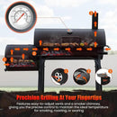 Charcoal Grill Offset Smoker: Charcoal Barbecue Grills with Spacious Cooking Area | Barrel BBQ Grill and Smokers Combo for Outdoor Patio Backyard Camping and Parties by GreenHaven Gardens