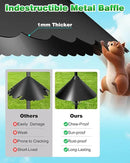 Metal Squirrel Baffle - Heavy Duty Squirrel Baffle for Bird Feeder Pole - Chew Proof Squirres Guard with Spring for Better Defense, Outside Pole Mount for Bird Feeder, 19 Inch by GreenHaven Gardens