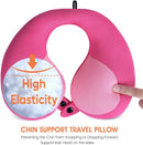 INFANZIA Kids Chin Supporting Travel Neck Pillow, Helps Support Head and Neck, Comfortably Designed for Head, Neck, and Chin Support - Gifts for Toddler/Child/Kids, Pink by TinyTreasures Baby Boutique
