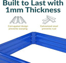 Sunnydaze Galvanized Raised Garden Bed - Metal Raised Bed for Gardening - Outdoor Planter Box for Flowers, Plants, and Vegetables - Blue - 12” H Square by GreenHaven Gardens