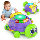Baby Toys 6-12 Months, Musical Turtle Crawling Tummy Time Development Light up Infant Toys 12-18 Months, Bilingual Educational Boy Girl Gifts Toy for 3-6 4 5 7 8 9-12 Month by TinyTreasures Baby Boutique
