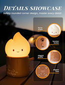 Torch Night Light with Sound Machine for Baby, 2 Modes Candlelight & Night Lamp, Sleep Aid White Noise Soother, Dimmable Warm Night Light for Baby Nursery, Toddler Kids Bedroom by TinyTreasures Baby Boutique