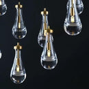 Raindrop 9-Light Chandeliers for Dining Room Gold Dining Room Lights Fixture Over Table, Brass Pendant Lights Kitchen Island, Adjustable Rope Teardrop Hanging Lamp Ceiling for Living Room by CozyNest Decor