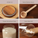 2 PCS Large Glass Jar with Airtight Lid, Glass Food Storage Jars for Tea,Spice,Cereal, Egg,Flour,Coffee and More(1 gallon/4000 ml) by CozyNest Decor