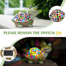 MININOVA Solar Mosaic Turtle Statues Outdoor Garden Decorations with Waterproof Mosaic Light Yard Lawn Porch Patio Home Ornaments Gifts for Women by GreenHaven Gardens