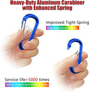 sprookber 4" & 5" Extra Large Aluminum Carabiner D Ring, Caribeener Clips, Spring Snap Hook for Keychain Clip, Set of 4 by TinyTreasures Baby Boutique
