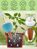 Kalolary 8Pcs Plant Watering Globes, Large Terracotta Automatic Watering Stake Devices with Wooden Stopper for Pots, Planters, Indoor, Outdoor by GreenHaven Gardens