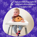 Silly Goose Silicone Animal Baby Bibs for Babies and Toddlers, Waterproof, Adjustable, Soft, Extra Wide Food Catcher Pocket (Baby Bear) by TinyTreasures Baby Boutique