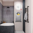 KEEPJOY Hanging Laundry Hamper Bag with Free Adjustable Stainless Steel Door 2 PCs Suction Cup Hooks, Best Choice for Holding Dirty Clothes and Saving Space, Grey by CozyNest Decor