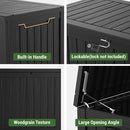 Mars Villa 180 Gallon Outdoor Storage Box Waterproof, Extra Large Resin Deck Box, Outside Storage Bin for Patio Furniture Cushions, Pool Supplies, Sports Gear, UV Resistant and Weatherproof, Black by CozyNest Decor