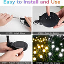 6-Pack Solar Garden Lights, 48 LED Solar Lights Outdoor for Garden Decor, Waterproof Firefly Light Outdoor (Sway by Wind), Swaying Light for Yard Patio Landscape Decorations (Warm White & Cool White) by GreenHaven Gardens
