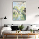 Small bridge stream house Jiangnan style landscape poster suitable for living room bedroom office natural oil painting poster by CozyNest Decor