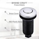 Garbage Disposal SinkTop Air Switch Kit with Long Button,Brass Made Cover,Chrome by CozyNest Decor