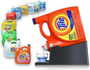 TidyFriend Liquid Laundry Detergent Holder Stand with Drip Tray & Rubber-Grip Feet, Stand for Laundry Room Organization and Storage, Fabric Softener Dispenser with Cup Holder for Easy Pouring (Black) by CozyNest Decor