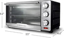 Gourmia GTF7350 6-in-1 Multi-function, Stainless Steel Air Fryer Oven - 6 Cooking Functions - Fry Basket, Oven Rack, Baking Pan & Crumb Tray, Included + Recipe Book by CozyNest Decor
