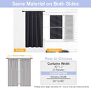 Simplebrand Ava Halloween Black Blackout Curtains for Bedroom 84 Inch Length 2 Panels Set, Solid Thermal Insulated Privacy Living Room Window Treatment Curtains Blackout Drapes, W40 x L84 Inch, Black by TinyTreasures Baby Boutique
