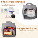 NCVI Breast Pump Bag, Double Layer Removable Pump Bag for Spectra S1, S2, Medela, Breast Pump Backpack with Ice Pack, Insulated Breast Milk Cooler Bag for Working Nursing Moms, Grey by TinyTreasures Baby Boutique