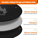 48" Fire Pit Mat for Solo Stove Bonfire: Round Fireproof Under Grill Mat Heat Insulated Indoor Fireplace Pad Protector for Decks, Patios, Grass, BBQ Smoker, Portable Reusable Oil-Proof and Waterproof by GreenHaven Gardens