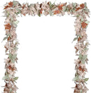 DearHouse 2 Pack Fall Maple Leaf Vine, 5.9Ft/Piece Hanging Garland White Autumn Foliage Thanksgiving Decor for Home Wedding Fireplace Party Christmas (White&Orange) by CozyNest Decor