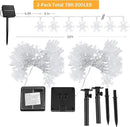 Brightown Solar Christmas Snowflake String Lights 2-Pack 100 LED 78FT Outdoor Waterproof Fairy Lights with 8 Lighting Modes for Wedding, Party, Tree, Room, Garden, Patio, Yard, Home(Warm White) by GreenHaven Gardens