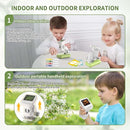 1200X Microscope for Kids with 2 inch Screen STEM Digital Science Kit Rechargeable Handheld Mini Pocket Children Students Slides Portable Gift for Kids Ages 6 to 12 (Green) by TinyTreasures Baby Boutique
