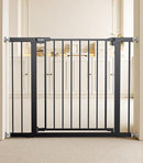 29.5-40.5" Baby Gate for Stairs, Dog Gate for Doorways, Walk Thru Auto Close Metal Baby Safety Gate for The House, Stairs and Doorways, Child Gate Pressure Mounted, Pet Gate for Dog Indoor - Black by TinyTreasures Baby Boutique