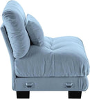 Armless Sofa W/1 Pillow - Blue by CozyNest Decor