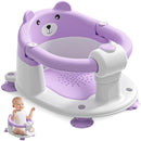 Baby Bath Seat for Babies 6 Months & up, Non-Slip Toddler Bath Seats for Babies Sitting Up, Safe Infant & Newborn Bathtub Chair with 4 Suction Cups & Soft Cushion for Shower,Lavender by TinyTreasures Baby Boutique