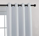 MIUCO Room Darkening Curtains Textured Grommet Thermal Insulated Blackout Curtains for Bedroom Set of 2 52x95 Inch Greyish White by TinyTreasures Baby Boutique