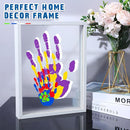 Suzile DIY Handprint Kit for New Parents - Mother's Day Father's Day Gifts,Baby Handprint Frame with 5 Acrylic Boards & 6 Colors Paint,Family Keepsake Craft for First-time Moms Dads(White) by TinyTreasures Baby Boutique