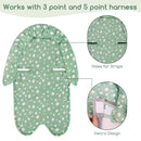Baby Car Seat Head Support for Newborn, GFU 2 in 1 Infant Car Seat Head Body Support with Strap Pads, Soft Stroller Cushion Pillow Insert for Girls and Boys, Fits for Stroller, Swing, Green by TinyTreasures Baby Boutique