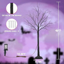 2Pack 4FT 100LED Black Halloween Tree Lights, Timer Function Halloween Trees with Purple and Orange Lights, Spooky Trees Light for Indoor Outdoor Halloween Decorations by CozyNest Decor